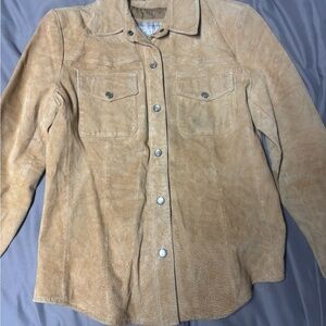 Wilsons Leather Light Tan Suede Shirt